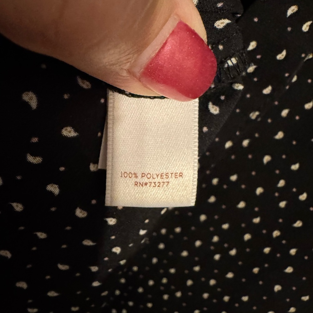 ❤️ LC Lauren Conrad Black Print Women's Top   MEDIUM   #A - Picture 8 of 8